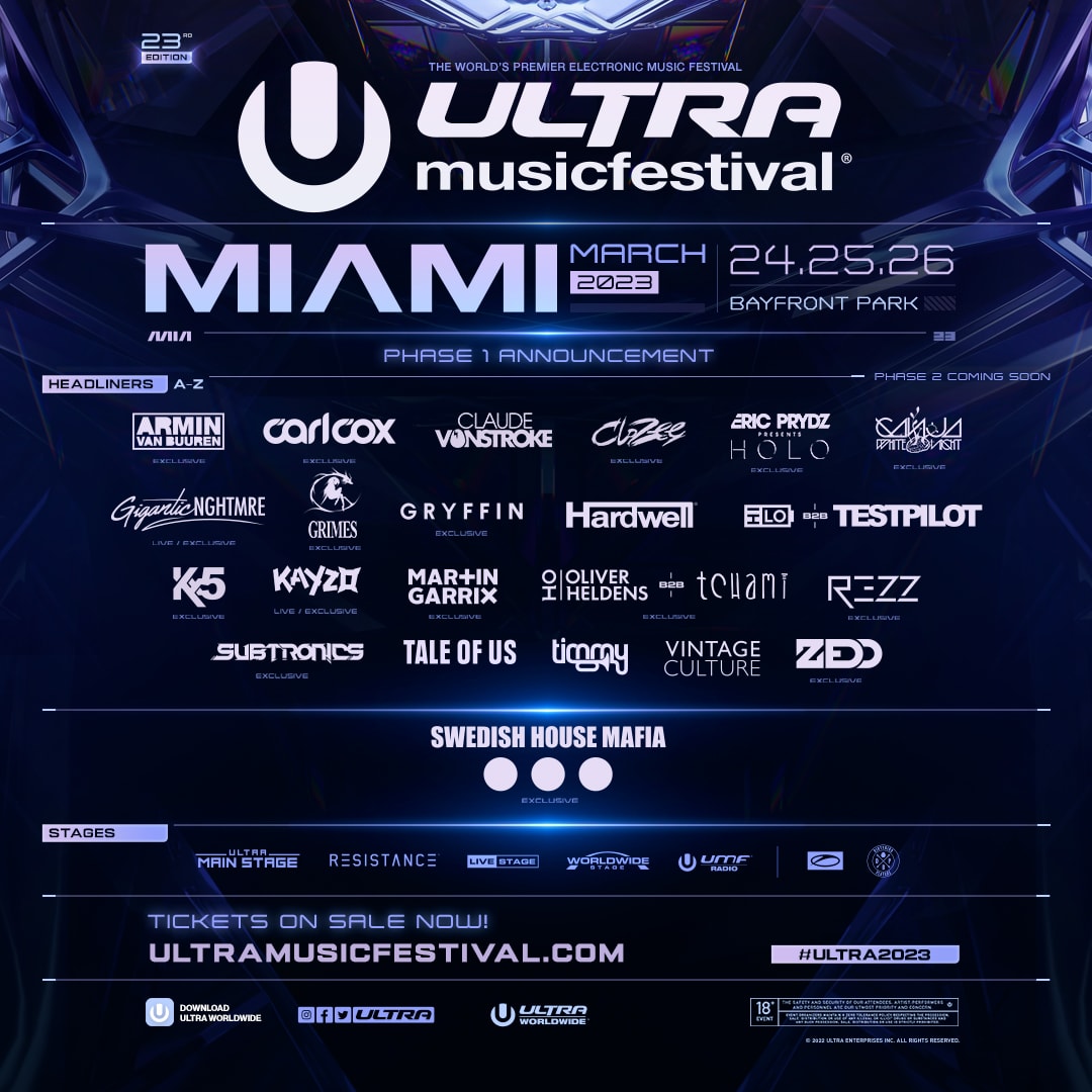 Ultra Miami Lineup Phase One Has Been Announced Nexus Radio